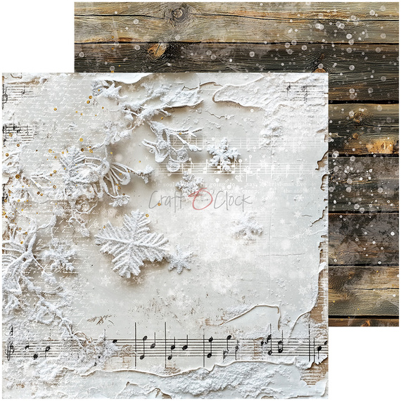 Set of scrapbooking papers 20x20 - Craft o'clock -  Oh Christmas Night- BASIC
