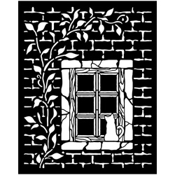 Stencil mixed Media 3D 20x25cm - Herbarium Silvae window - Stamperia