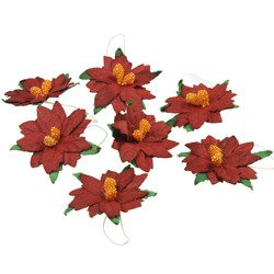 25 MEDIUM RED MULBERRY PAPER POINSETTIAS