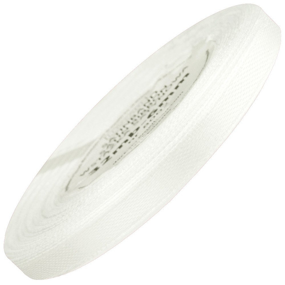 Satin ribbon light ecru 6mm - 32mb