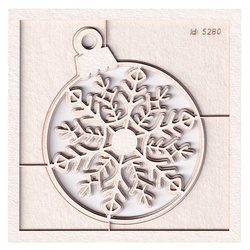 Chipboard - Flowers of Winter - 2 - Layered Bauble