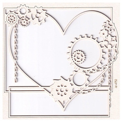 Chipboard - Big square frame -  Steampunk