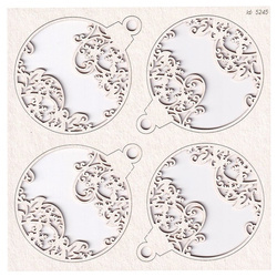 Chipboard - Cherish Christmas - Baubles 02
