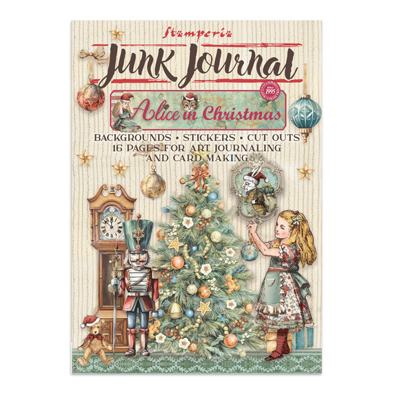 Junk Journal set of papers, stickers and elements - Alice in Christmas - Stamperia 