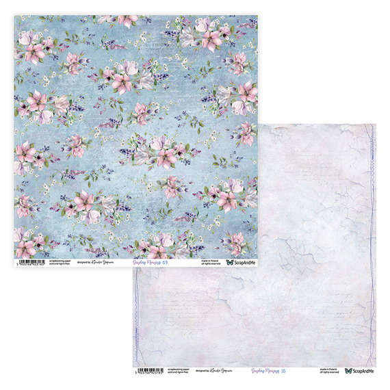 Scrapbooking Craft Papier Set for scrapbooking 30x30 - ScrapAndMe - White Roses