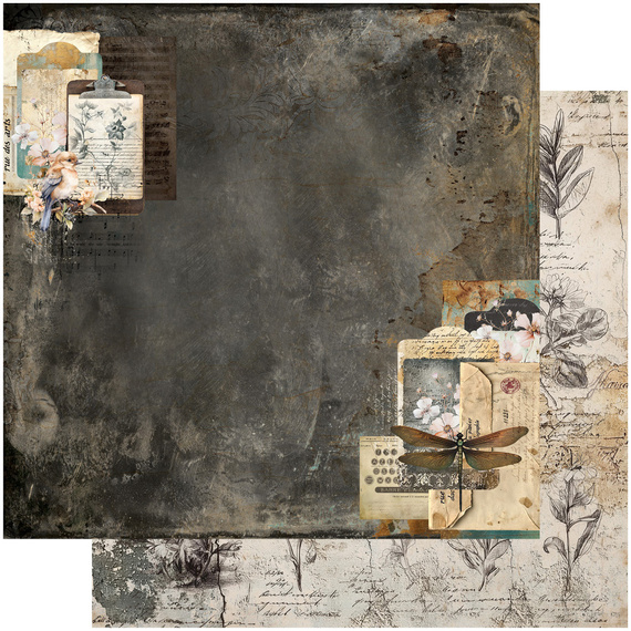 Set of Scrapbooking papers 15x15 - Alchemy of Art - In silence