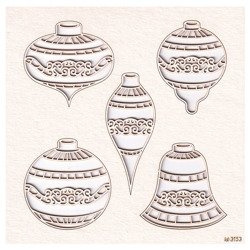 Chipboard Christmas set (5 pcs) Tinsel