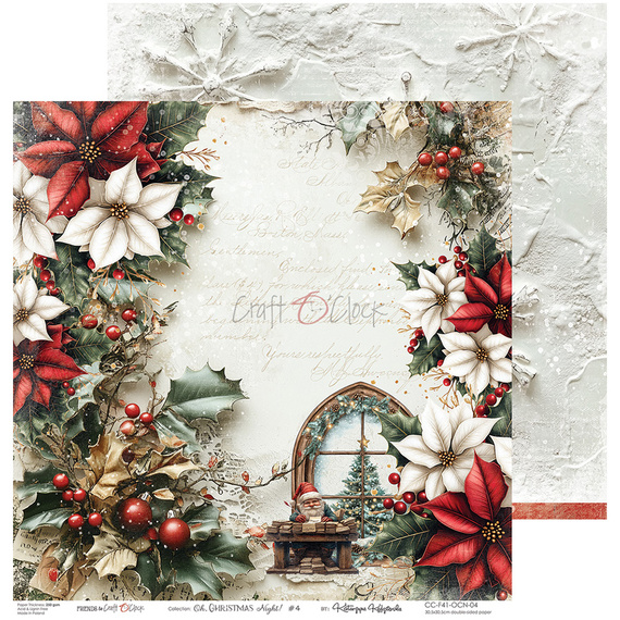 Set of scrapbooking papers 30x30 - Craft o'clock -  Oh Christmas Night