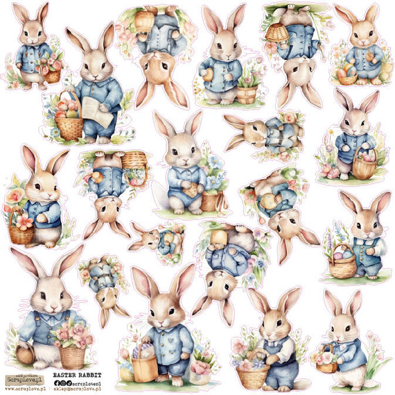 Stickers - ScrapLove - Easter Rabbit Easter bunnies