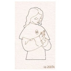 Chipboard First Communion - girl's silhouette 1 pcs 