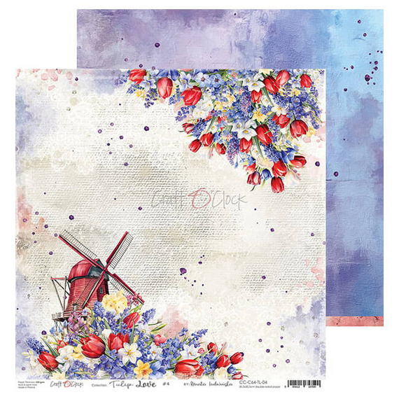 Scrapbooking Craft Papier Set for scrapbooking 20,3x20,3 - Craft o'clock - Tulip Love