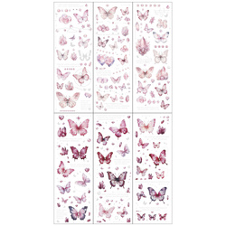 Stickers foil - Pink butterflies