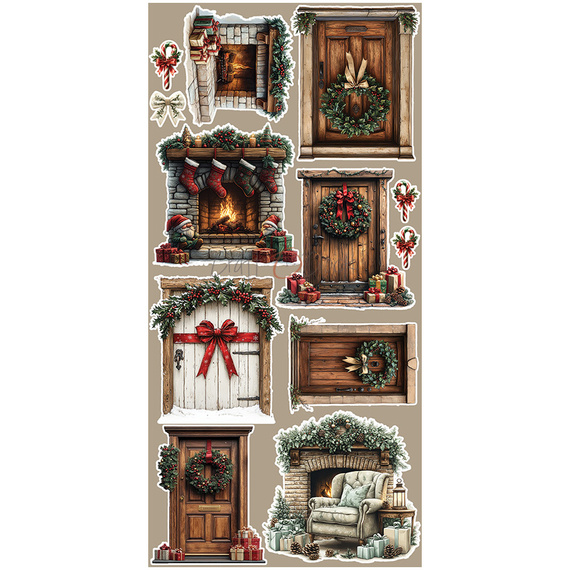 Scrapbooking accessories set - Craft o'clock -  Oh Christmas Night - Flowers & More