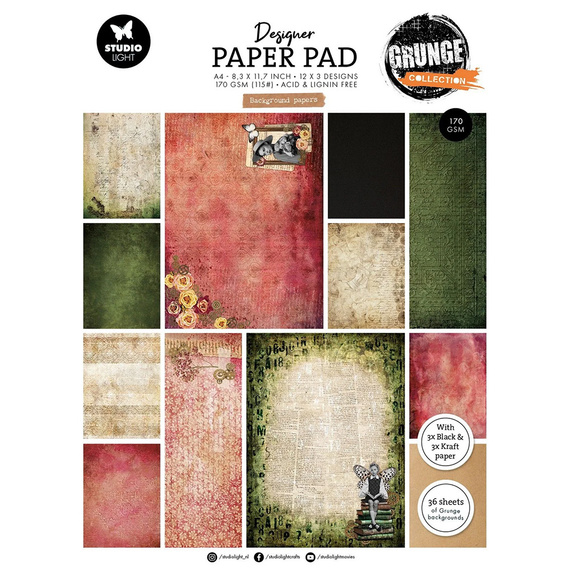Set of A4 scrapbooking papers and elements - Vintage Christmas