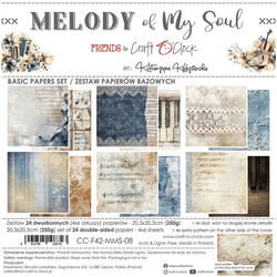 Set of scrapbooking papers 20x20 - Craft o'clock - Melody of My Soul - BASIC