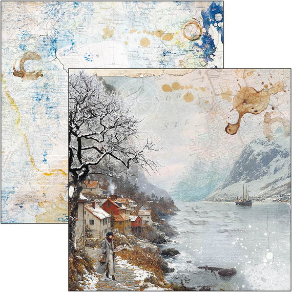 Set of scrapbooking papers 30x30cm - Paper Pad - Ciao Bella - Winter Season