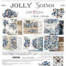 Set of scrapbooking papers 30x30 - Craft o'clock - Jolly Season