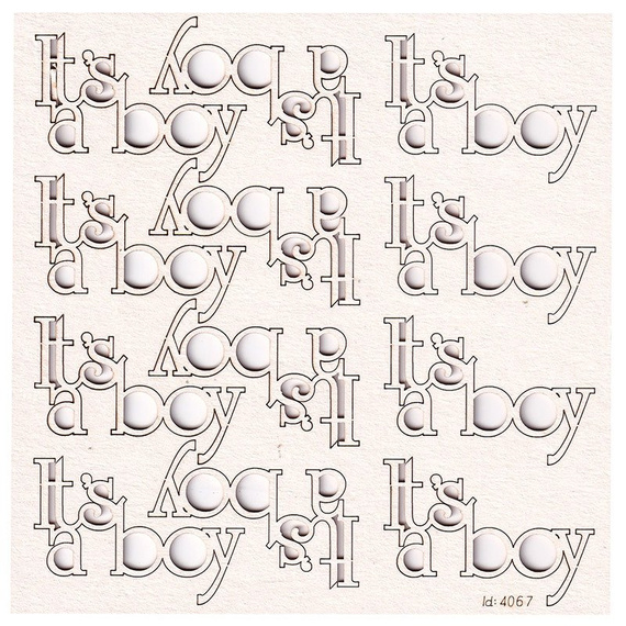 Chipboard It's A Boy - Lettering 