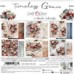 Set of scrapbooking papers 15x15 - Craft o'clock - Timeless Grace