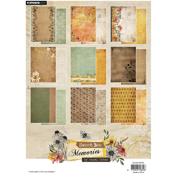 Set of A4 scrapbooking papers and elements - Sweet Bee Memories
