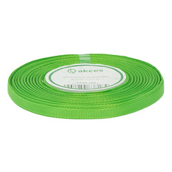 Ribbon / grosgrain ribbon 6mm green bright 22.5mb