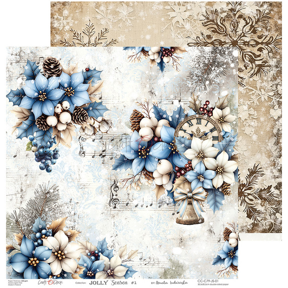 Set of scrapbooking papers 30x30 - Craft o'clock - Jolly Season