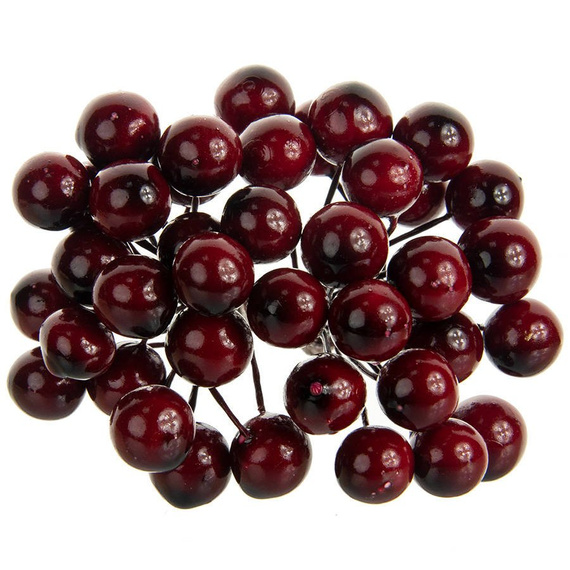  Dark red berries of mountain ash