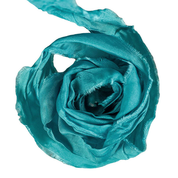 Vintage old fashion ribbon - sea turquoise