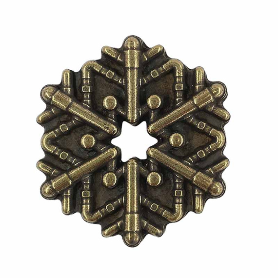 Electroplated metal ornament - Snowflake 2.1