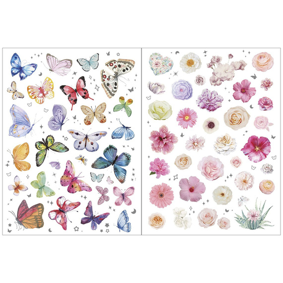 Stickers foil - Colorful butterflies