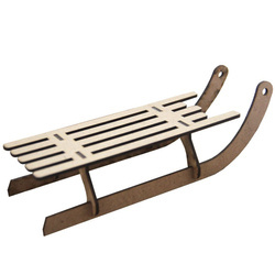 Chipboard - Big Wooden Sleigh - Scrapiniec