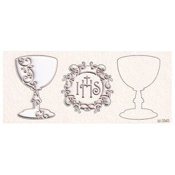 Chipboard Chalice and host Communion set - 02 Innocence