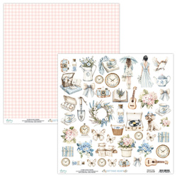 Paper with scrapbooking elements 30x30 - Mintay - Cottage Heart