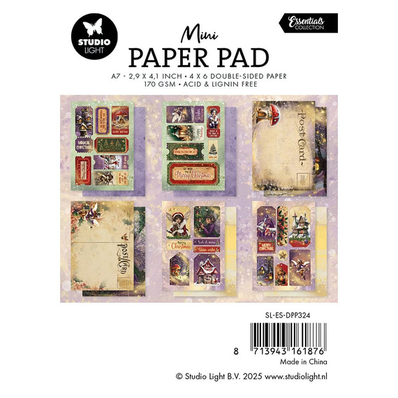 A7 scrapbooking elements paper set - Fairy Christmas
