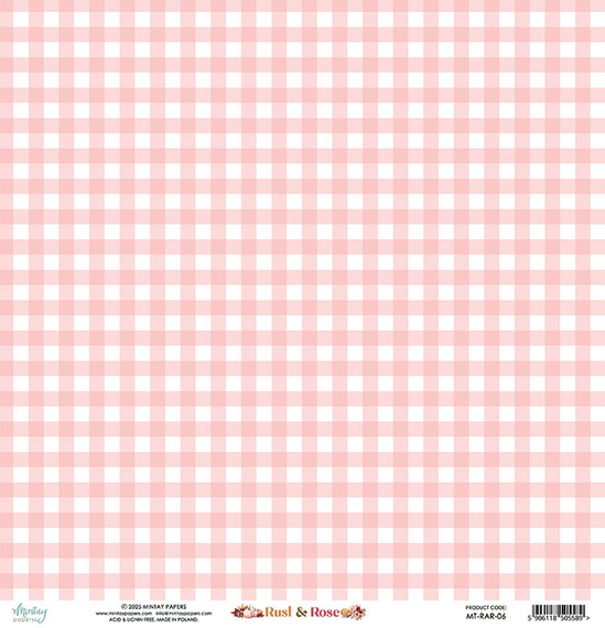 Scrapbooking paper 30x30 - Mintay - Rust & Rose 06