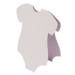 Card base - Baby bodysuit - pink - 14,7 x 18,2 cm