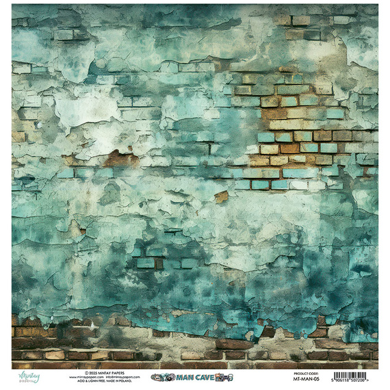 Scrapbooking paper 30x30 - Mintay - Man Cave 05