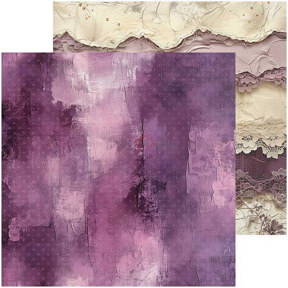 Set of scrapbooking papers 20x20 - Craft o'clock - Plum & Caramel mix