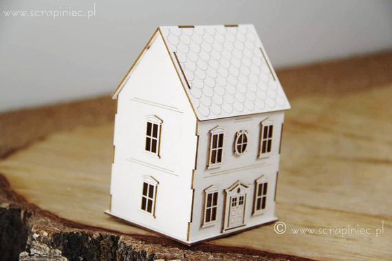 Chipboard Tiny Family House 3D 