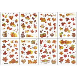 Stickers foil - Leaves, mushrooms, squirrels