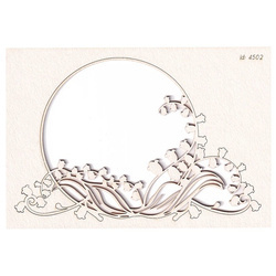 Chipboard - Lilly of the valley - Round Frame 01 