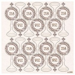 Chipboard Monstrance ornament - First Communion 02 - (14 pcs) 