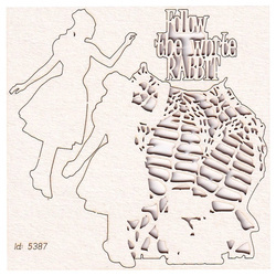 Chipboard - Alice in Wonderland -