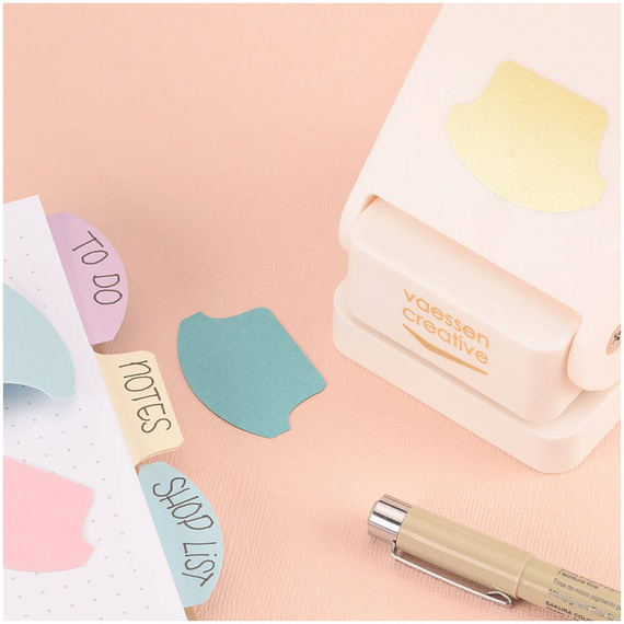 Whale-Tail Tab decorative punch - Vaessen Creative - bookmark