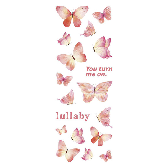 Stickers foil - Pink butterflies