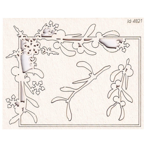 Chipboard - Rectangular frame - Mistletoe