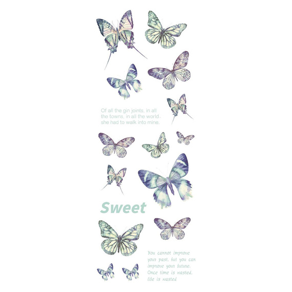 Stickers foil - Colorful butterflies