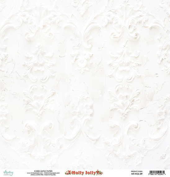 30x30 scrapbooking emment paper - Mintay - Holly Jolly