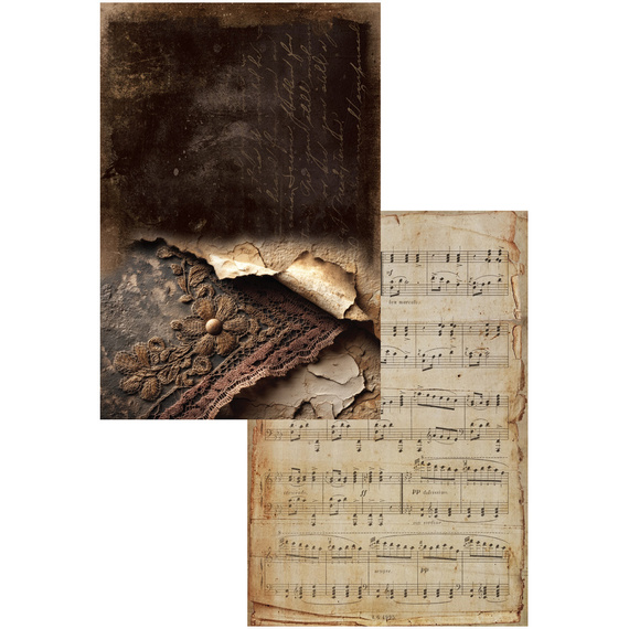 Set of scrapbooking papers A4 - Alchemy of Art - In silence