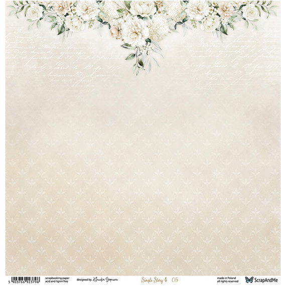 Scrapbooking paper 30x30 - ScrapAndMe - Simple Story 4 05/06
